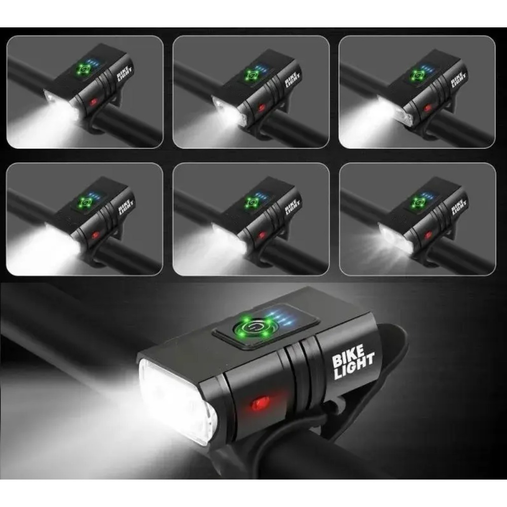 LUZ LED DELANTERA PARA BICICLETA RECARGABLE USB 1000 LÚMENES - 5