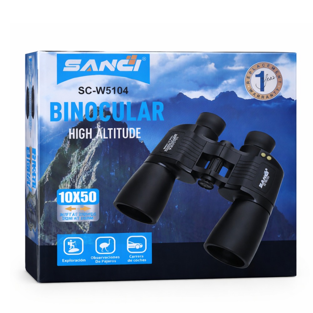 BINOCULAR PROFESIONAL 10X50 LARGO ALCANCE 122M HASTA 2500M - 6