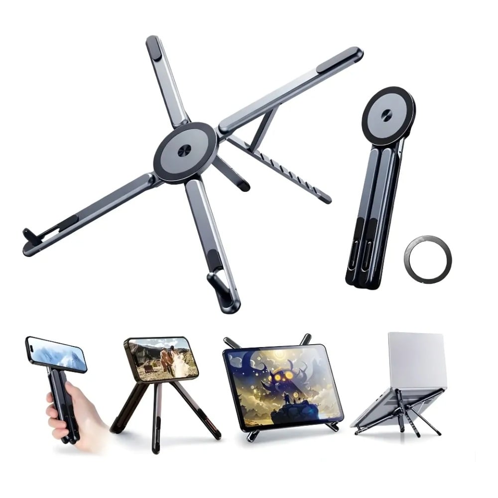 SOPORTE MAGNÉTICO PLEGABLE LAPTOP TABLET CELULAR MY-7881 - 1