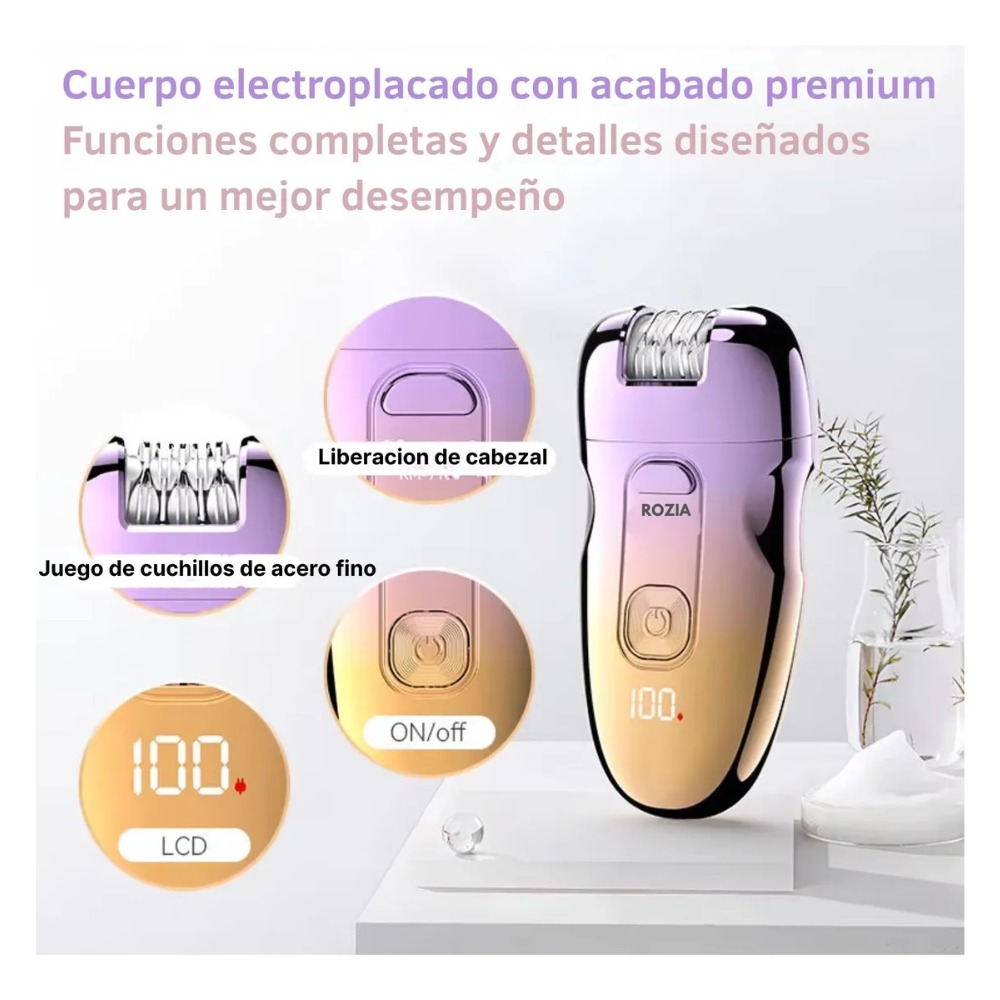 DEPILADORA FACIAL Y CORPORAL PARA DAMA 3 EN1 RECARGABLE - 4