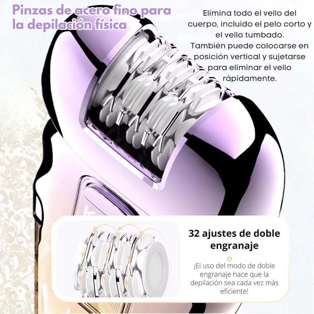 DEPILADORA FACIAL Y CORPORAL PARA DAMA 3 EN1 RECARGABLE - 6