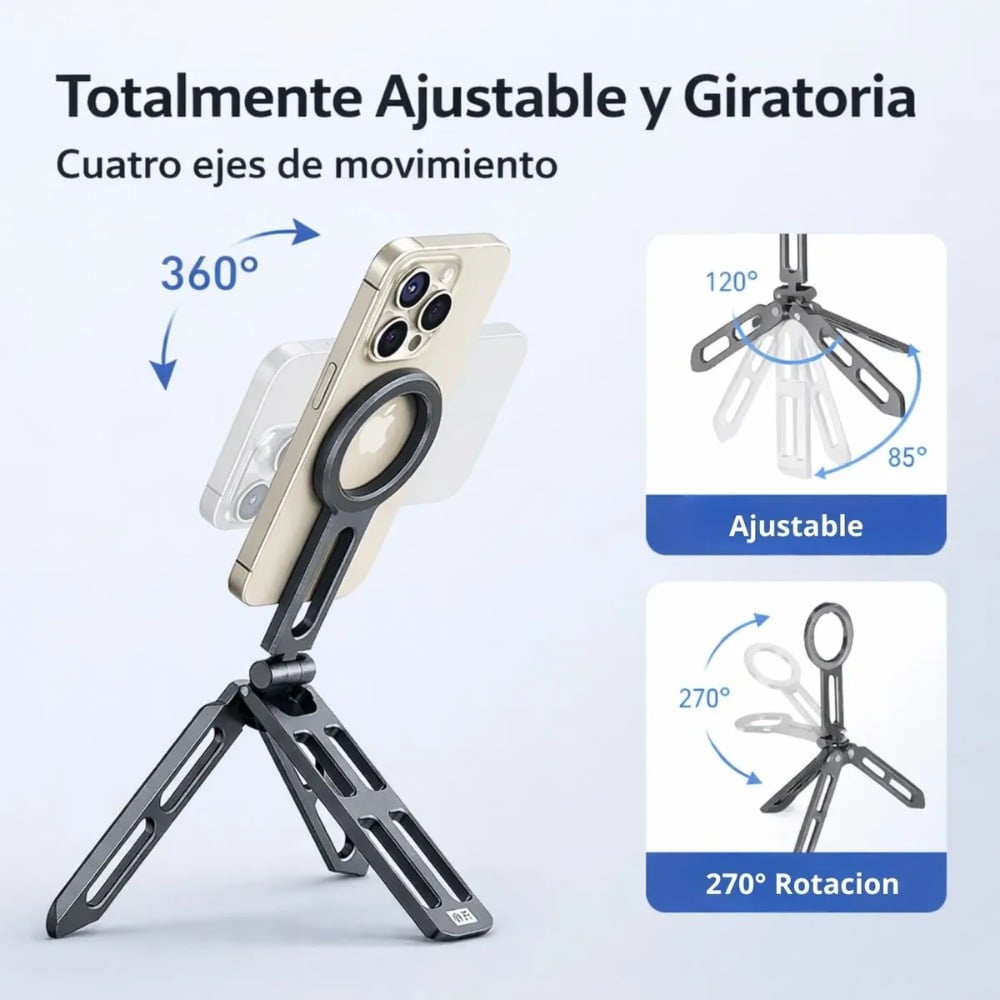 SOPORTE CELULAR MAGNÉTICO TRÍPODE PORTÁTIL MAGSAFE - 3