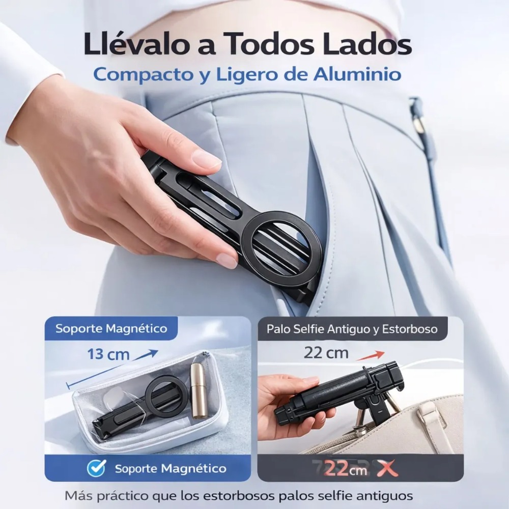 SOPORTE CELULAR MAGNÉTICO TRÍPODE PORTÁTIL MAGSAFE - 6
