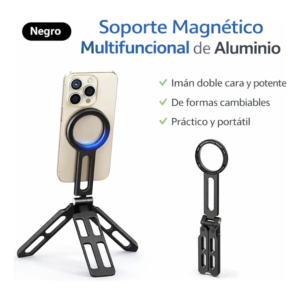 SOPORTE CELULAR MAGNÉTICO TRÍPODE PORTÁTIL MAGSAFE - 7