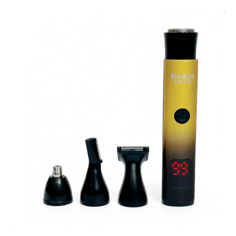 CORTADORA DE CABELLO KEMEI KM-255 4 EN 1 RECARGABLE PORTATIL - 3
