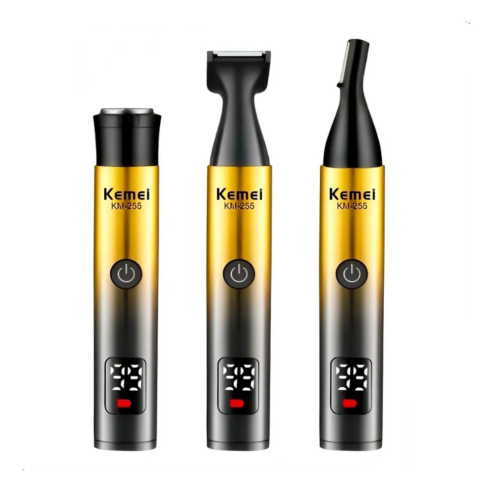 CORTADORA DE CABELLO KEMEI KM-255 4 EN 1 RECARGABLE PORTATIL - 5