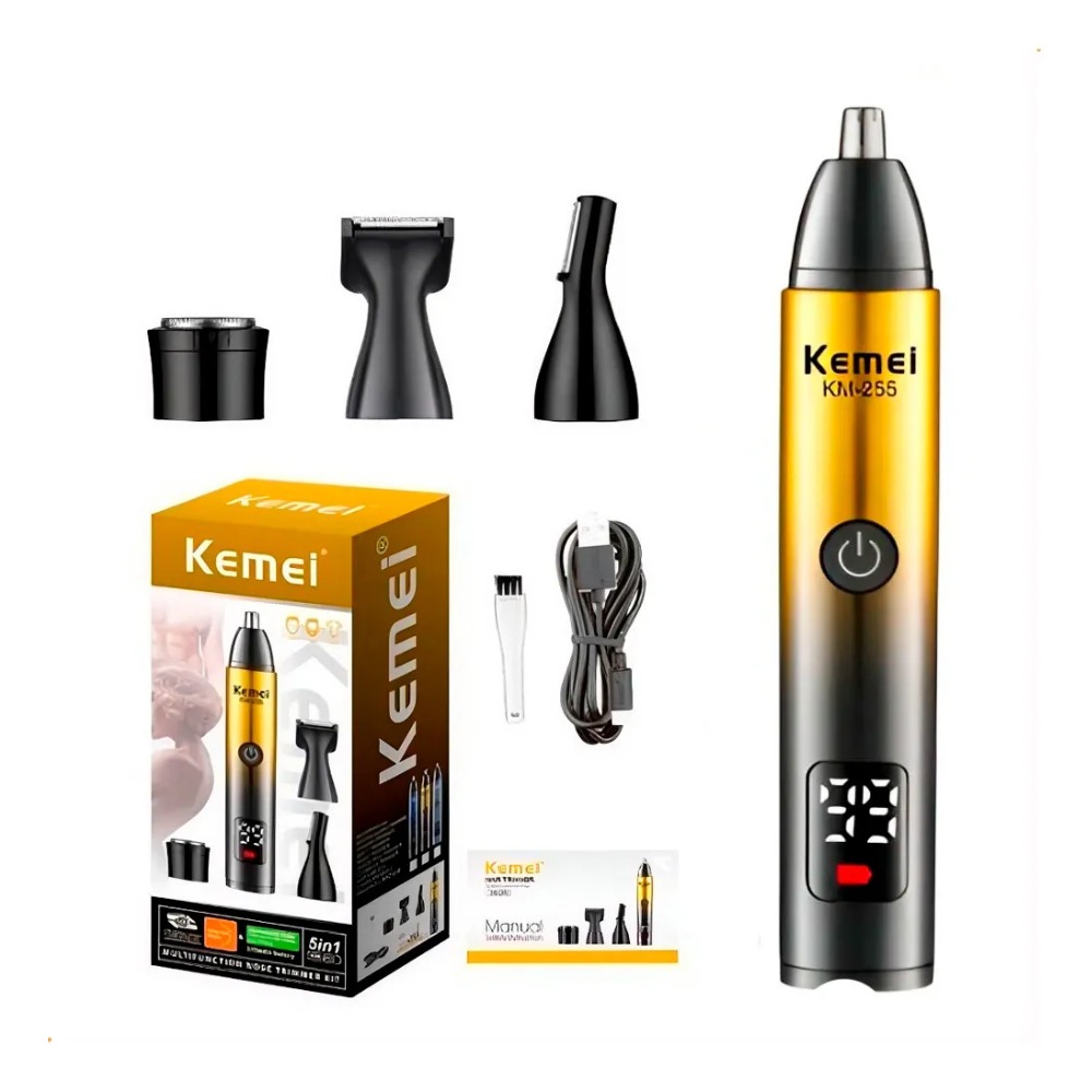 CORTADORA DE CABELLO KEMEI KM-255 4 EN 1 RECARGABLE PORTATIL - 6