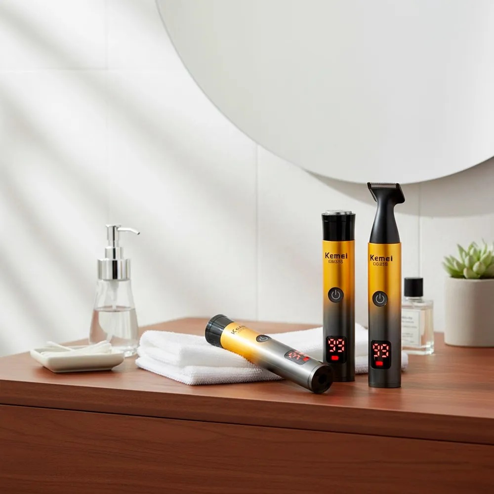 CORTADORA DE CABELLO KEMEI KM-255 4 EN 1 RECARGABLE PORTATIL - 7