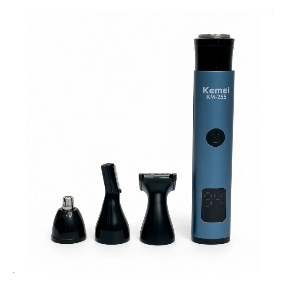 CORTADORA DE CABELLO KEMEI KM-255 4 EN 1 RECARGABLE AZUL - 3