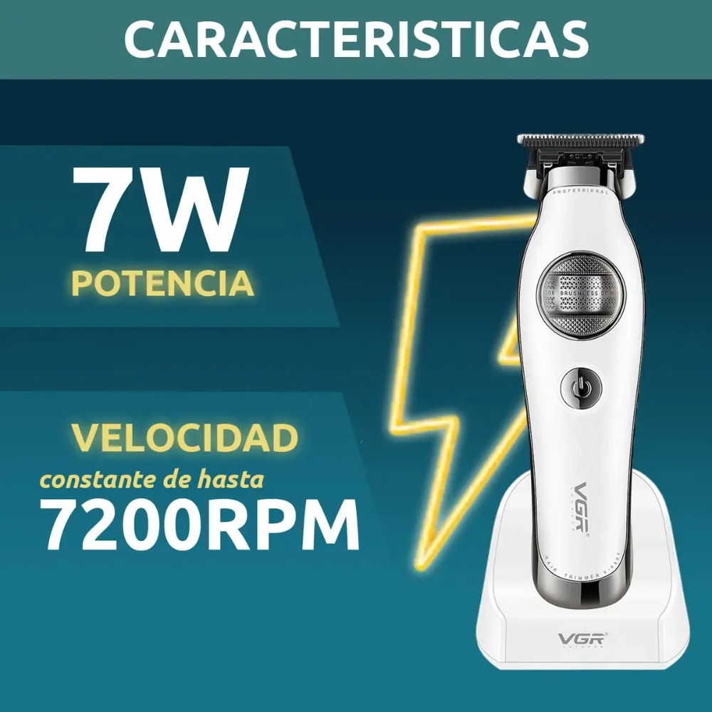 CORTADORA PELO PATILLERA VGR V-880T ROTATECH BLDC 7200RPM - 7
