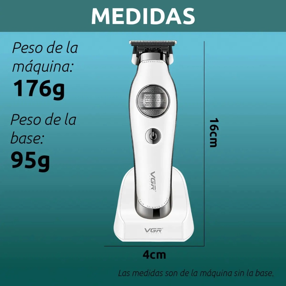 CORTADORA PELO PATILLERA VGR V-880T ROTATECH BLDC 7200RPM - 10
