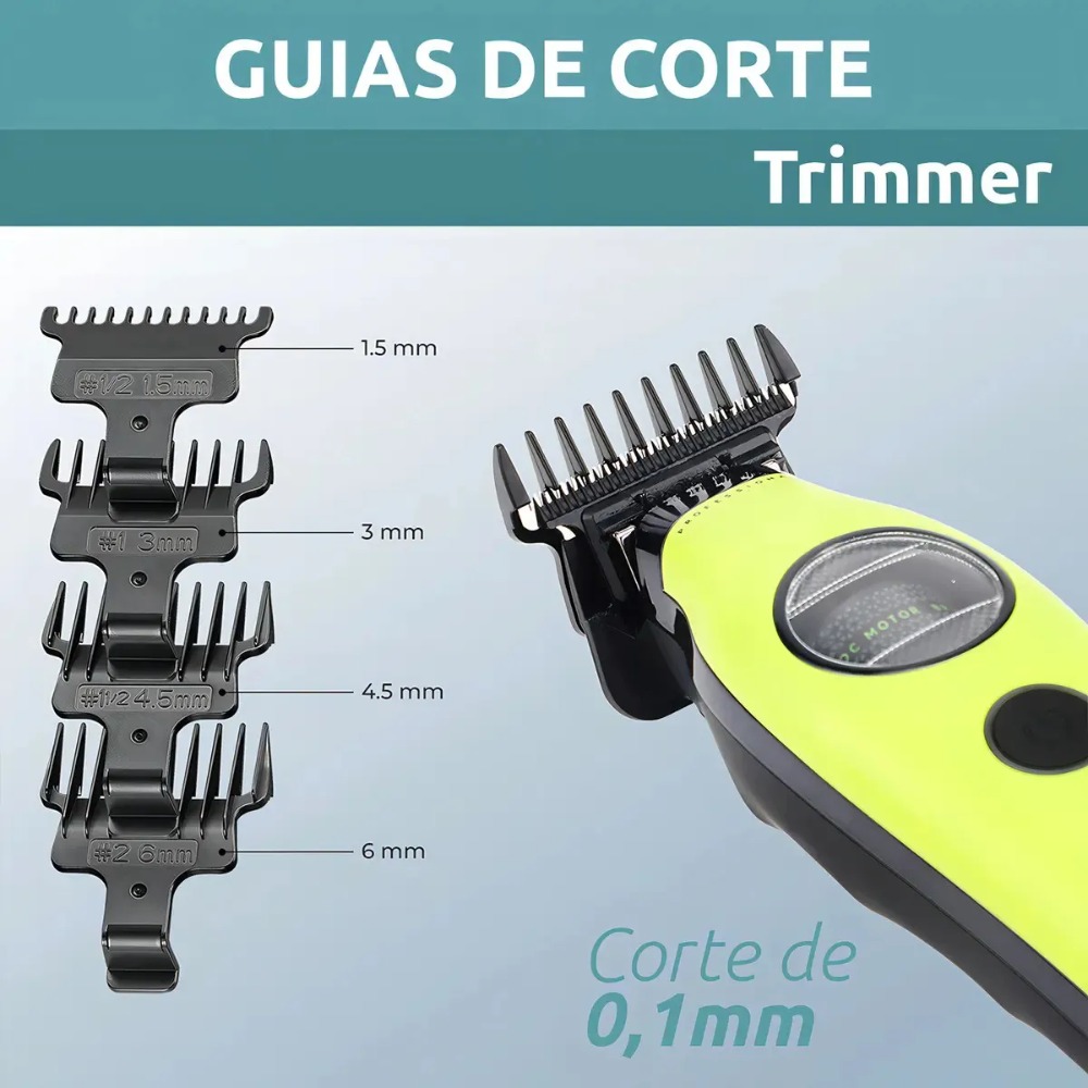 CORTADORA PELO PATILLERA VGR V-880T ROTATECH BLDC 7200RPM - 3
