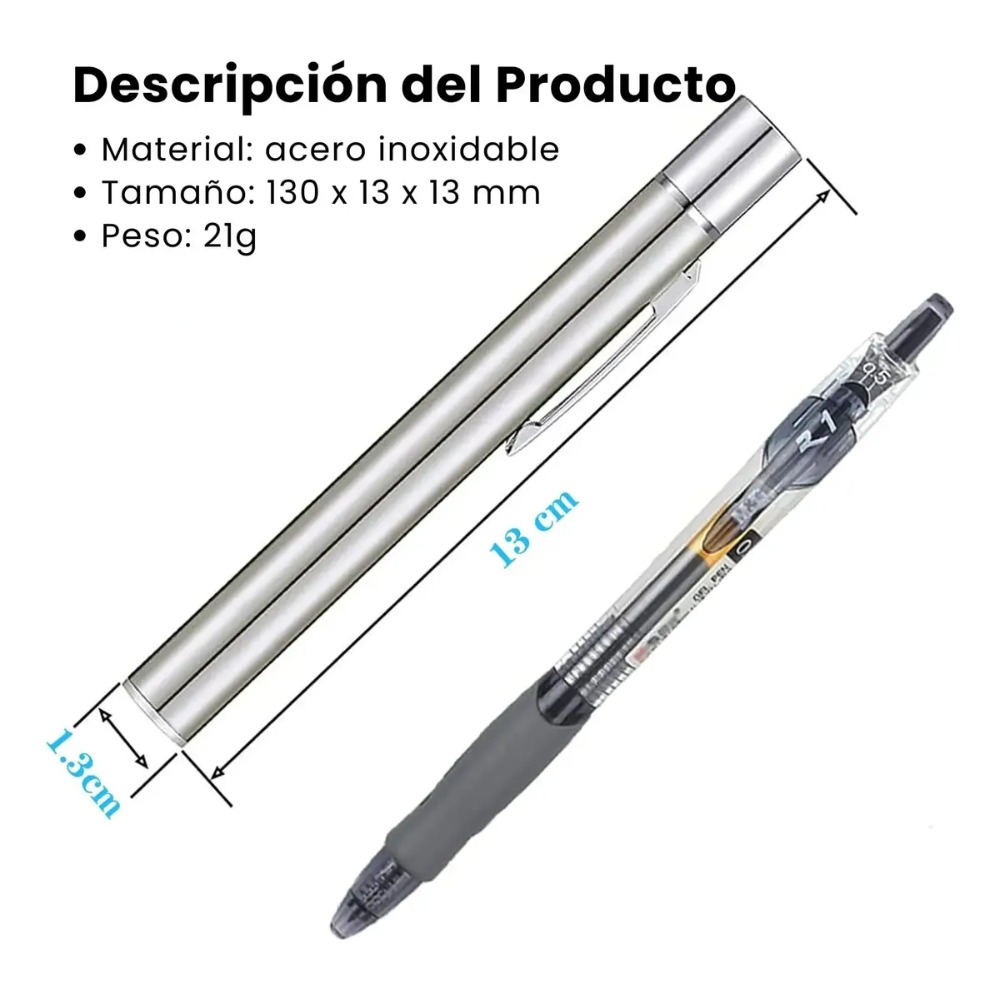 LINTERNA MÉDICA LED RECARGABLE USB CON LUZ BLANCA Y CÁLIDA - 5