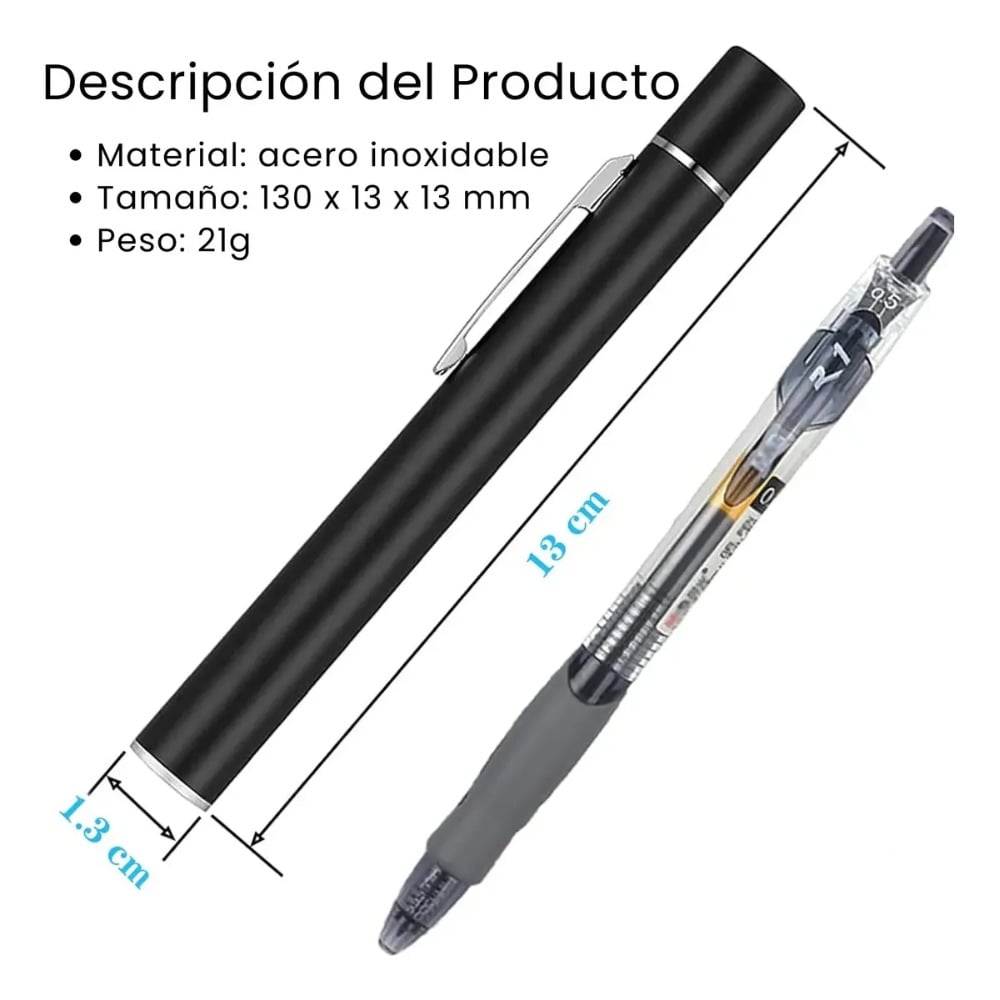 LINTERNA MÉDICA LED RECARGABLE USB CON LUZ BLANCA - 2