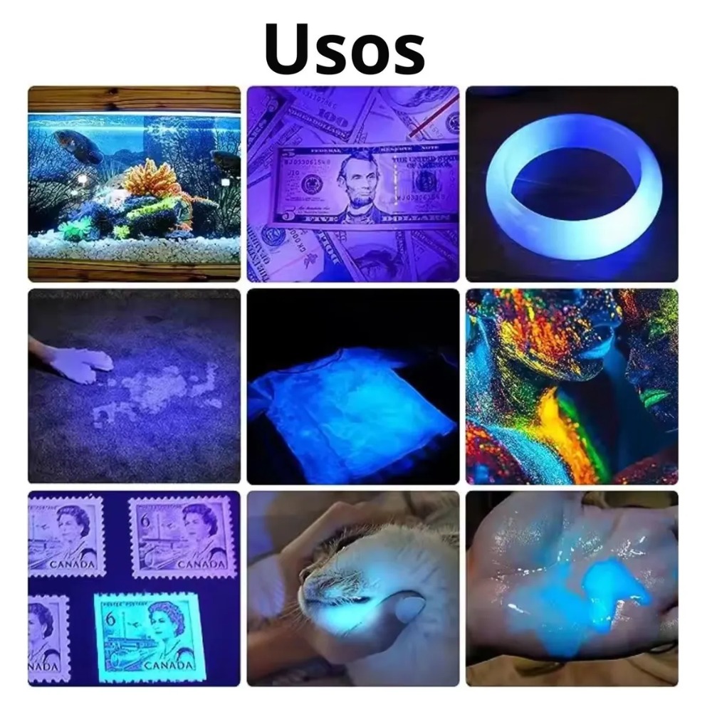 MINI LINTERNA LED UV MULTIPROPÓSITO DETECTOR BILLETES FALSOS - 6