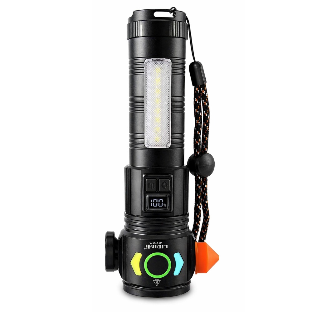 LINTERNA LED POTENTE 30W SENDERISMO CAMPING RECARGABLE USB - 4