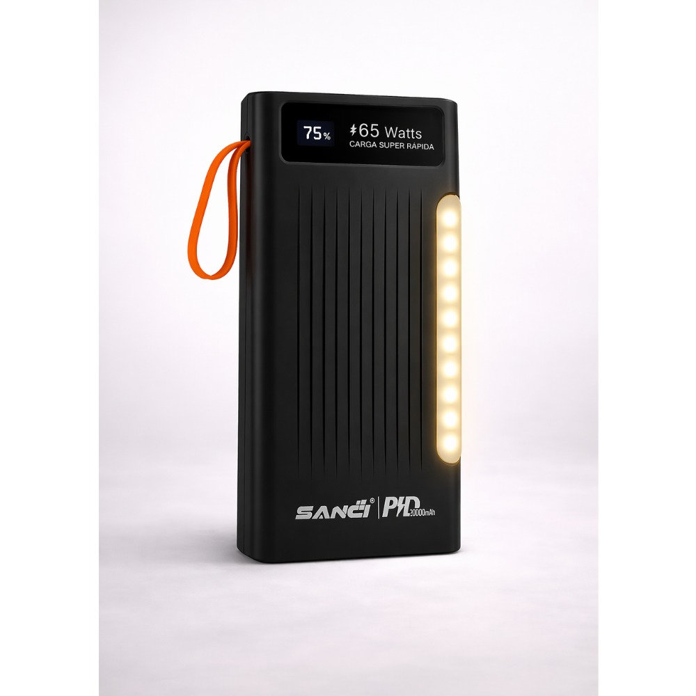 CARGADOR PORTÁTIL USB-C CARGA SUPER-RAPIDA POWERBANK60000MAH NEGRO - 1