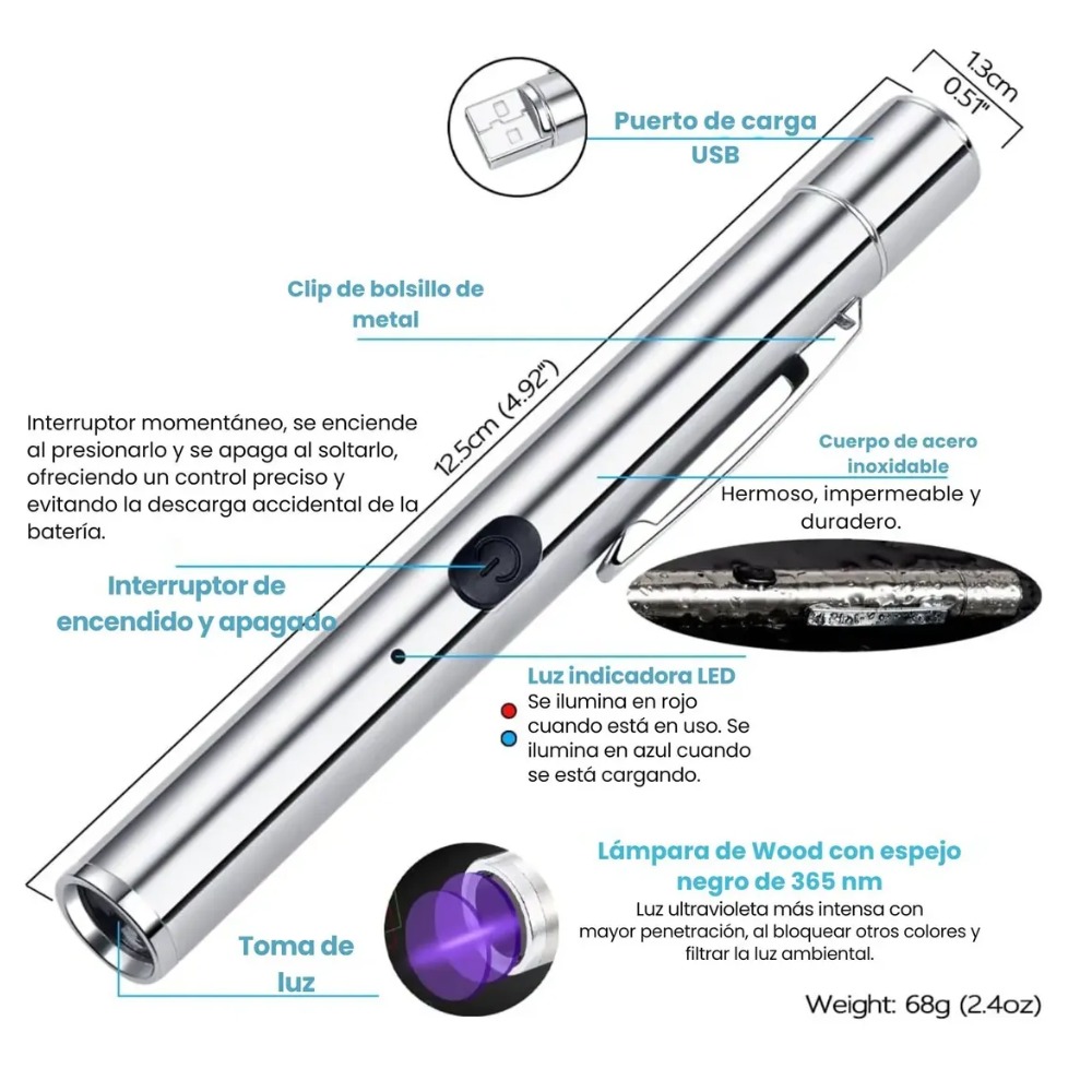 DETECTOR DE BILLETES FALSOS RECARGABLE NEGOCIOS Y TIENDAS - 6