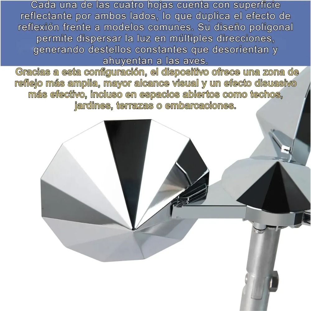 AHUYENTADOR DE AVES REFLECTANTE PARA TECHOS Y JARDINES - 5