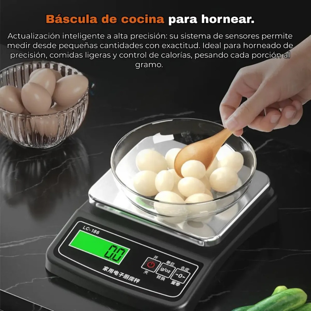 BALANZA DIGITAL COCINA 5KG ALTA PRECISIÓN ACERO INOXIDABLE - 5