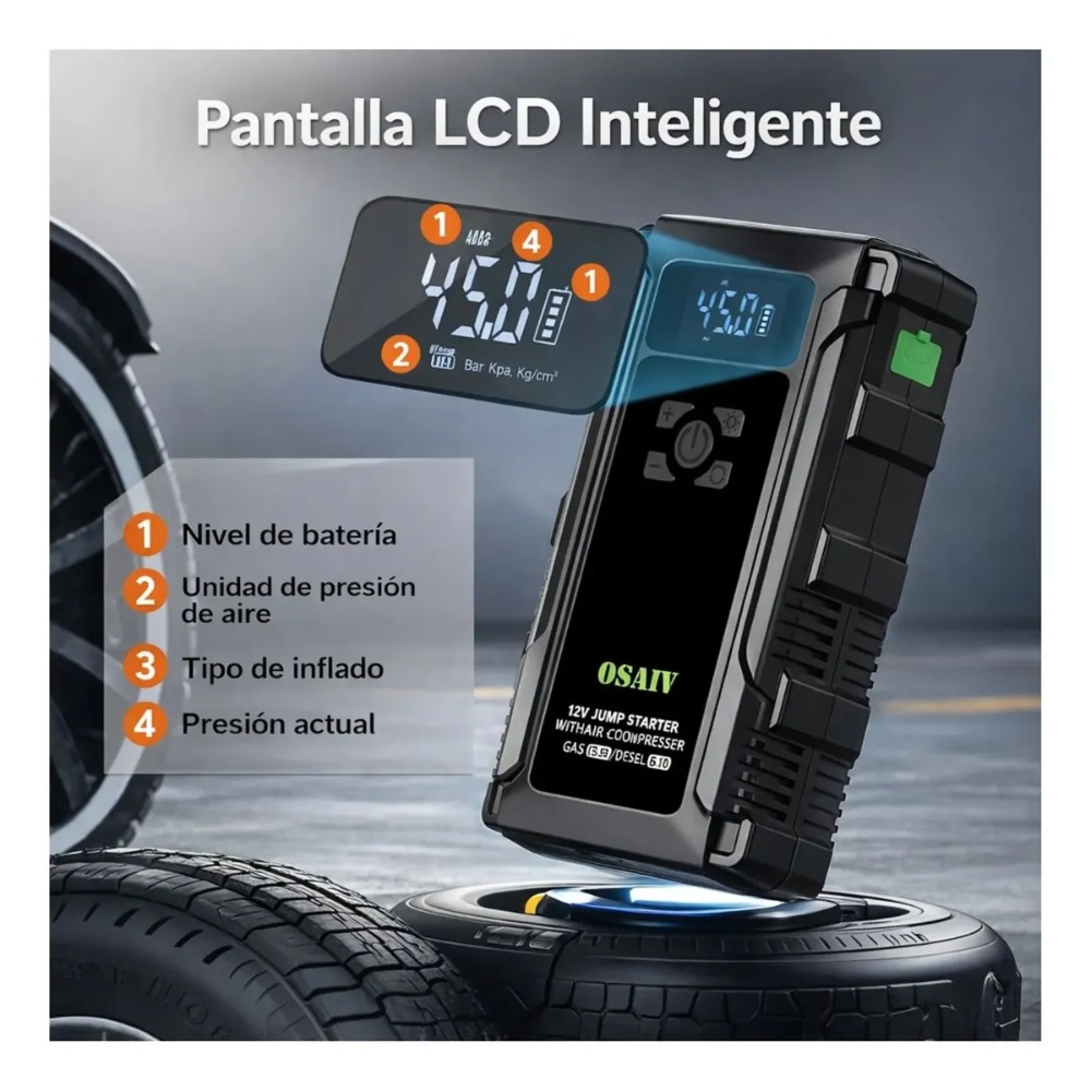 ARRANCADOR DE VEHÍCULOS AUTO, CAMIONETA Y SUV HASTA 8.5L - 9