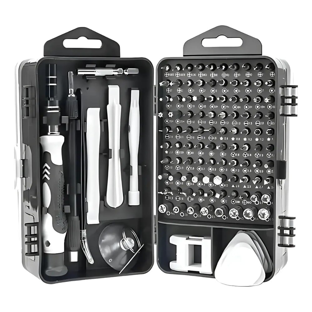 KIT DESTORNILLADORES PRECISIÓN 110 PIEZAS CELULAR LAPTOP PC - 1