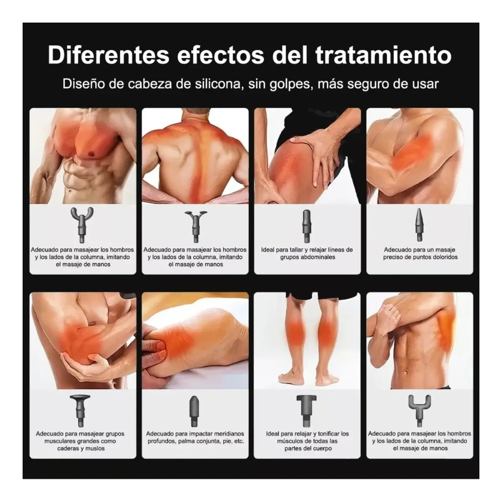 PISTOLA DE MASAJE MUSCULAR PROFESIONAL DE TEJIDO PROFUNDO - 6