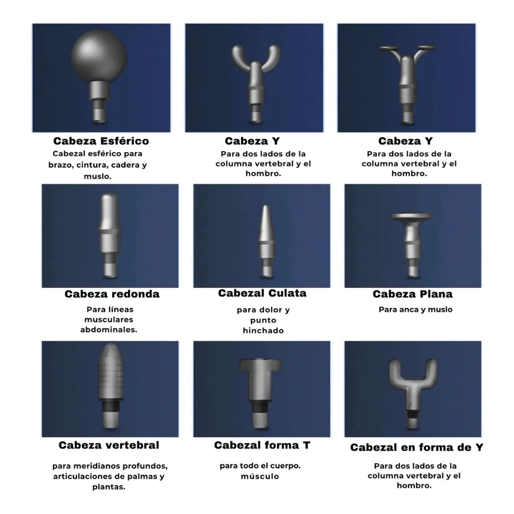 PISTOLA DE MASAJE MUSCULAR PROFESIONAL DE TEJIDO PROFUNDO - 7