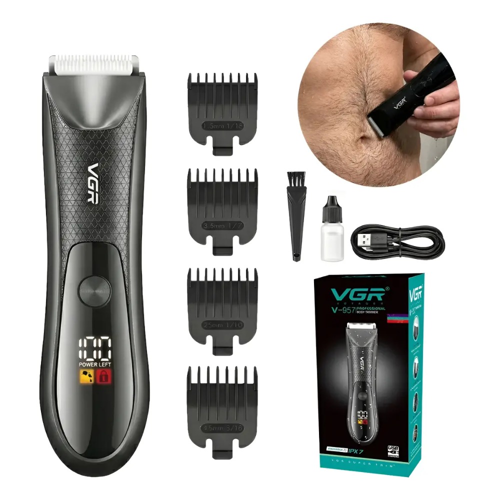 TRIMMER CORPORAL ÍNTIMO HOMBRE IMPERMEABLE RECARGABLE - 1