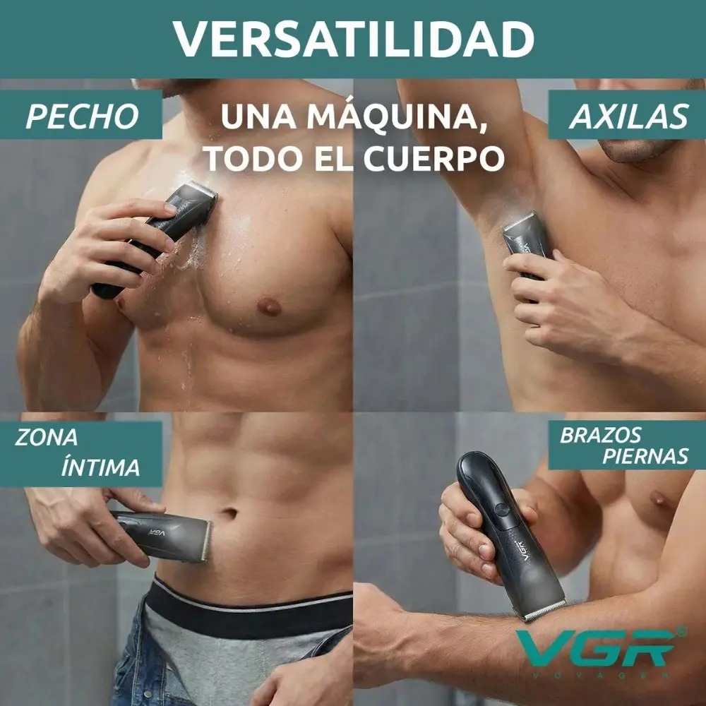TRIMMER CORPORAL ÍNTIMO HOMBRE IMPERMEABLE RECARGABLE - 3