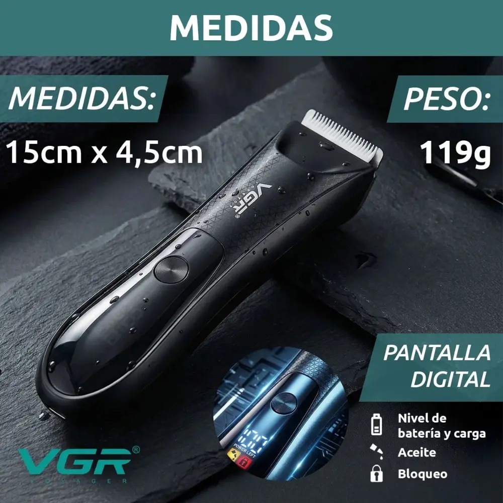 TRIMMER CORPORAL ÍNTIMO HOMBRE IMPERMEABLE RECARGABLE - 6