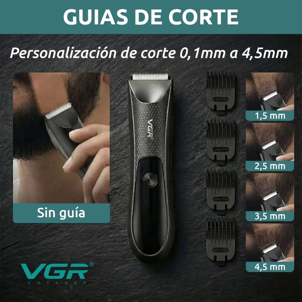 TRIMMER CORPORAL ÍNTIMO HOMBRE IMPERMEABLE RECARGABLE - 8