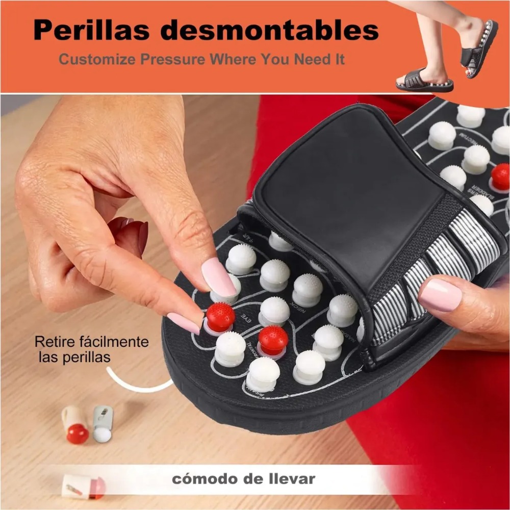 MASAJEADORAS SANDALIAS FASCITIS PLANTAR ALIVIO DOLOR PIES TALLA 38-39 - 6
