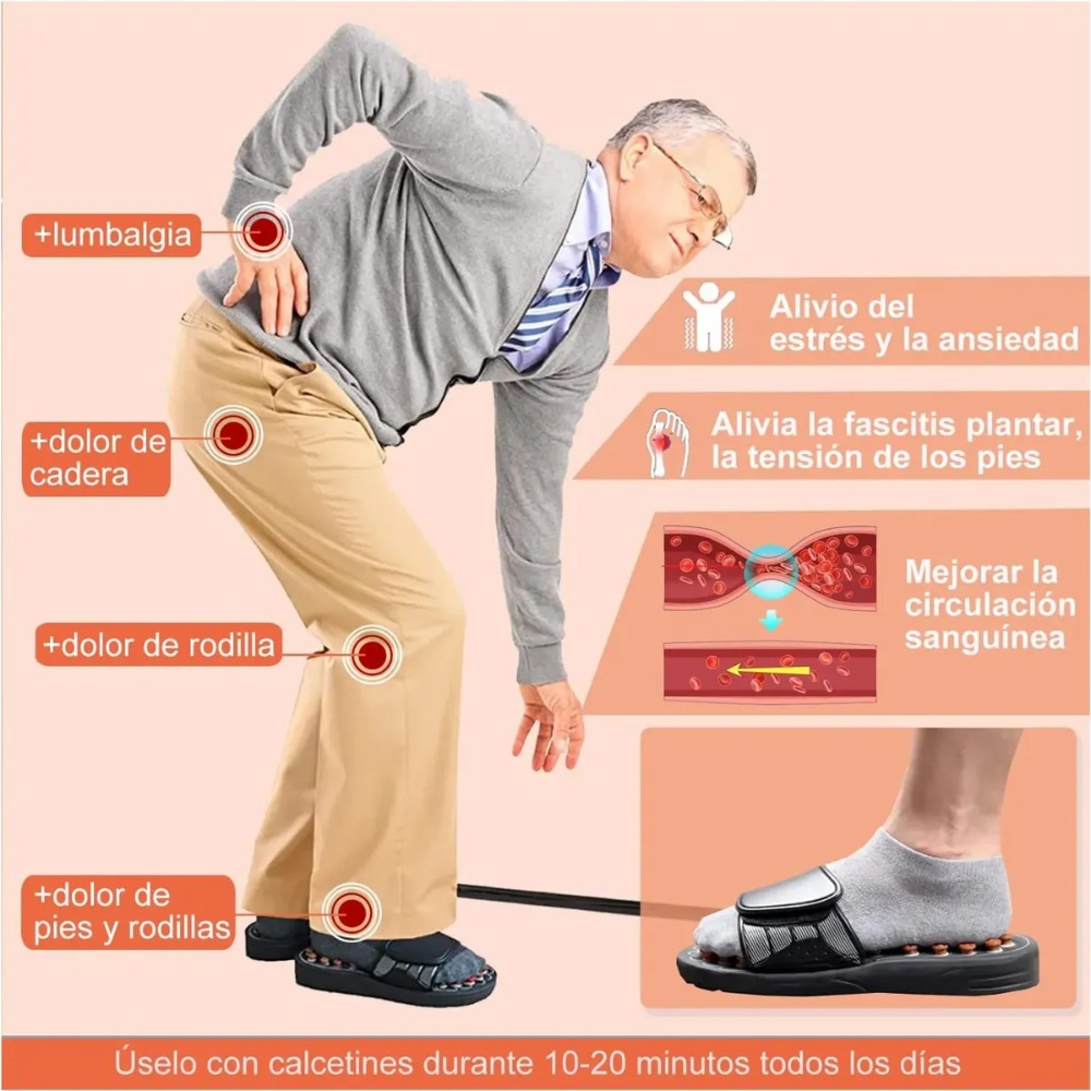 MASAJEADORAS SANDALIAS FASCITIS PLANTAR ALIVIO DOLOR PIES TALLA 38-39 - 7