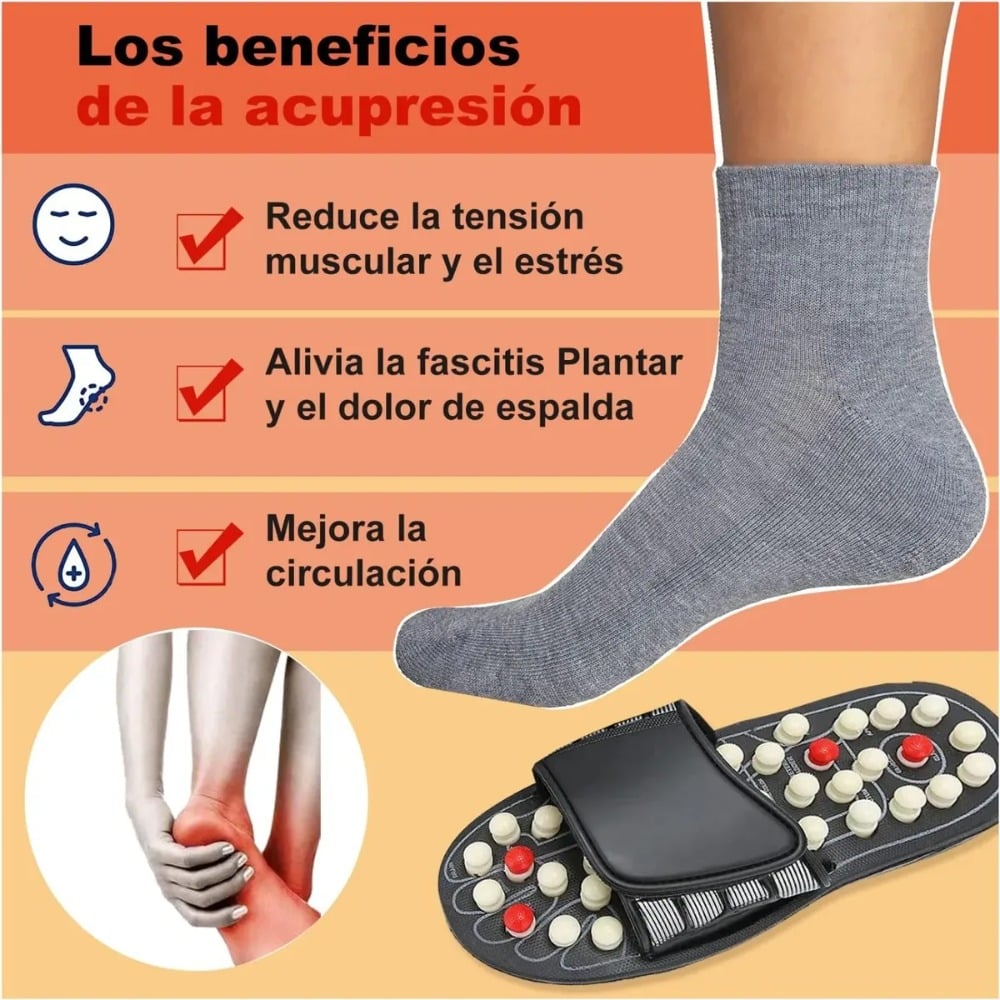 MASAJEADORAS SANDALIAS FASCITIS PLANTAR ALIVIO DOLOR PIES - 5