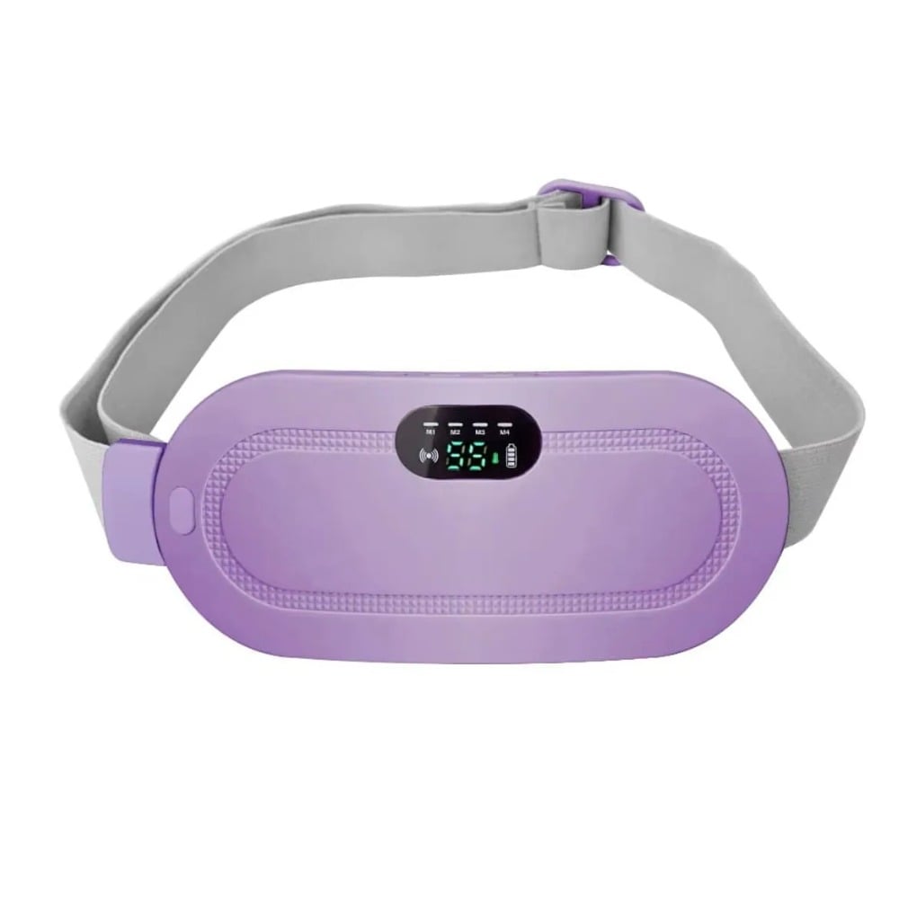 CINTURÓN TÉRMICO PORTÁTIL MENSTRUALES CÓLICOS VIBRADOR MORADO - 2