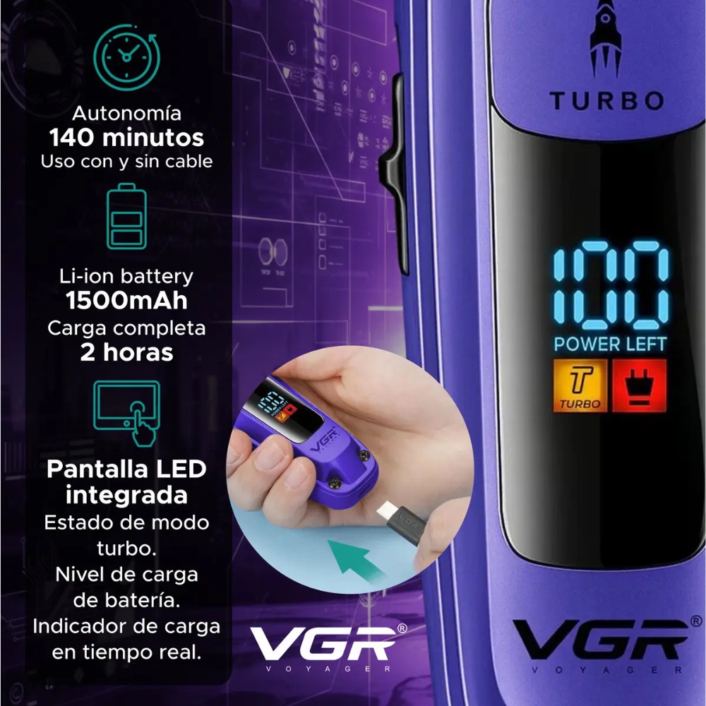 MÁQUINA DE CORTAR CABELLO CLIPPER VGR V-274 - 5
