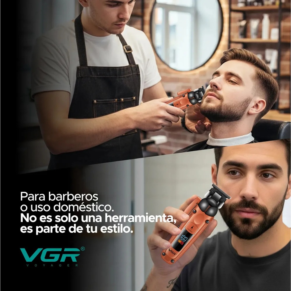 MÁQUINA DE CORTAR CABELLO CLIPPER VGR V-274 NARANJA - 10