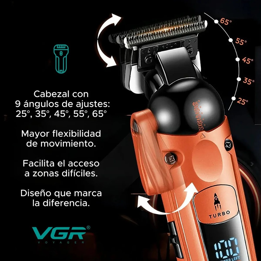 MÁQUINA DE CORTAR CABELLO CLIPPER VGR V-274 NARANJA - 2