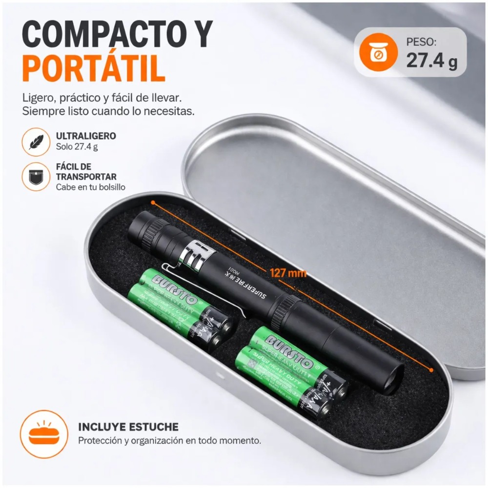 LINTERNA MÉDICA TIPO BOLÍGRAFO SUPERFIRE ML01 - 4