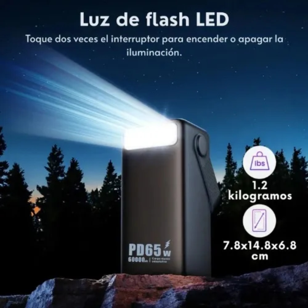 POWER BANK 60000MAH BOSSNEY CARGA RÁPIDA - 7