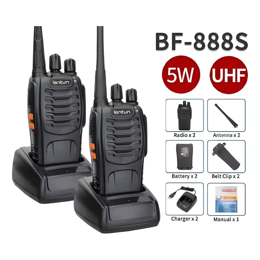 PACK 2 WALKIE TALKIE RADIO COMUNICACIÓN 5 KILÓMETROS LANTUN - 2