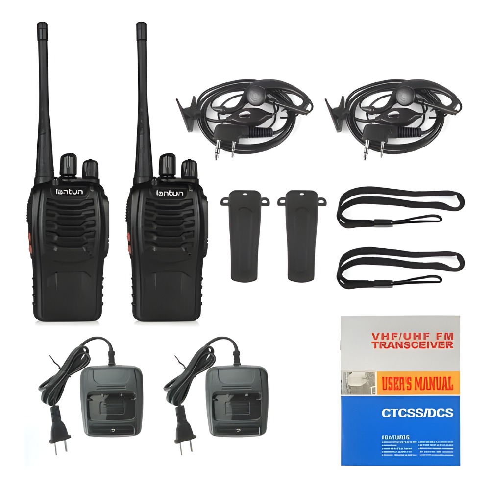 PACK 2 WALKIE TALKIE RADIO COMUNICACIÓN 5 KILÓMETROS LANTUN - 5