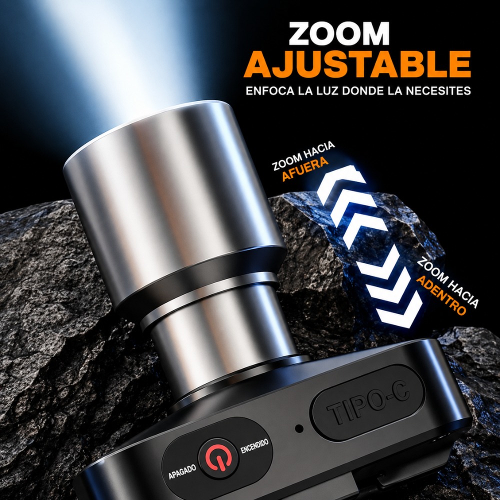 LANTERNA MULTI-FUNCTIONAL HEADLIGHT L-42 USB - 6