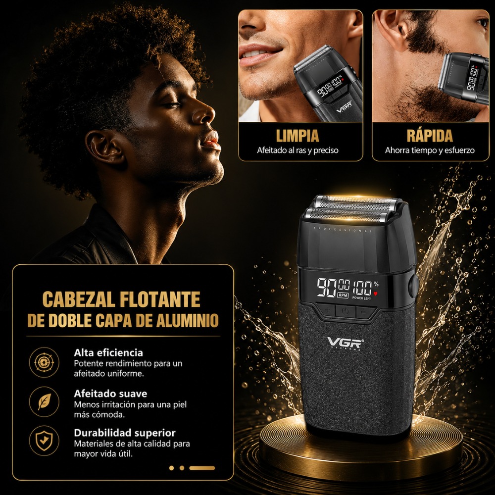 COMBO BARBER PRO VGR V-640S4 CLIPPER TRIMMER SHAVER SECADOR - 5
