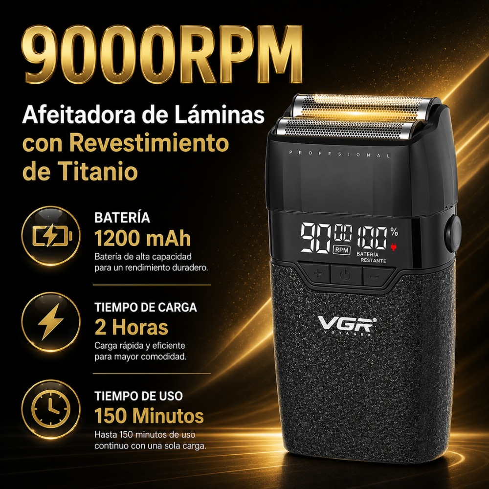 COMBO BARBER PRO VGR V-640S4 CLIPPER TRIMMER SHAVER SECADOR - 6