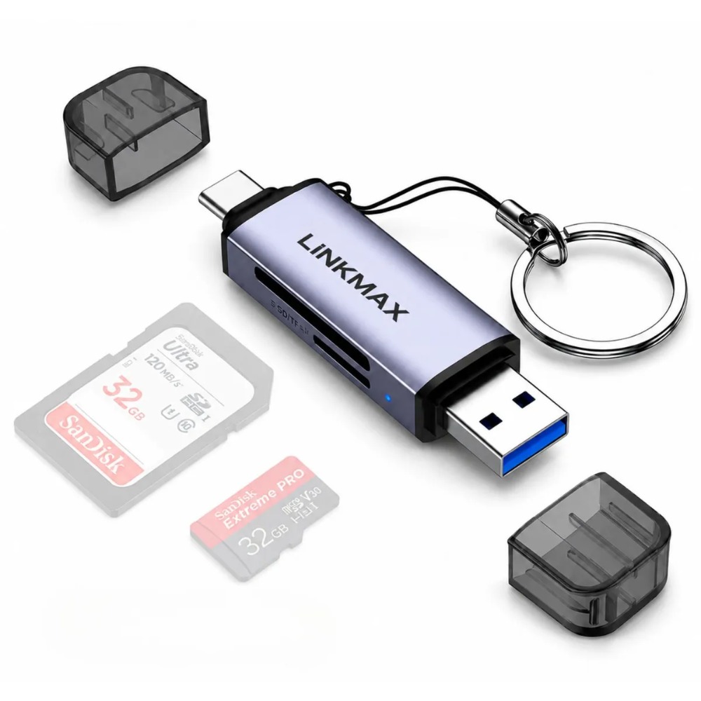LECTOR TARJETAS SD MICROSD USB 3.0 + USB C + OTG TF ANDROID - 1