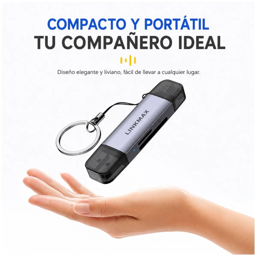 LECTOR TARJETAS SD MICROSD USB 3.0 + USB C + OTG TF ANDROID - 3