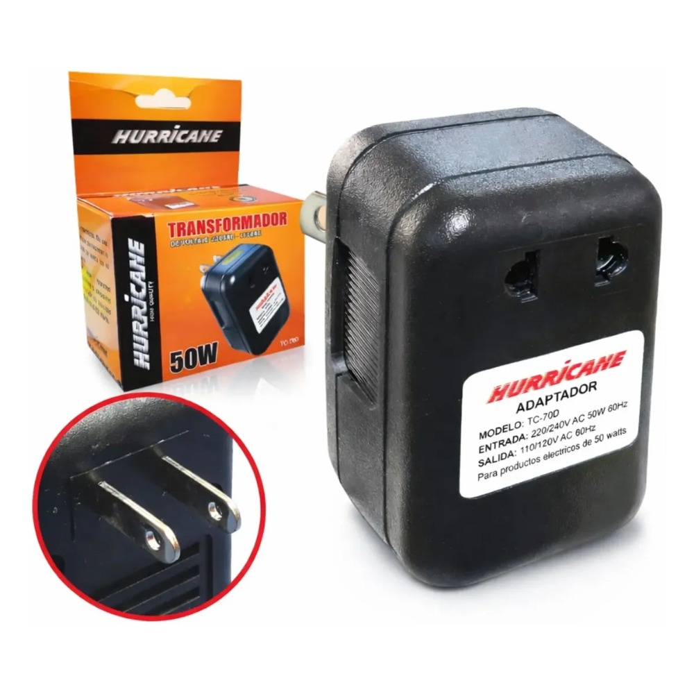 TRANSFORMADOR REDUCTOR DE VOLTAJE 220V 110V 50W AC - 1
