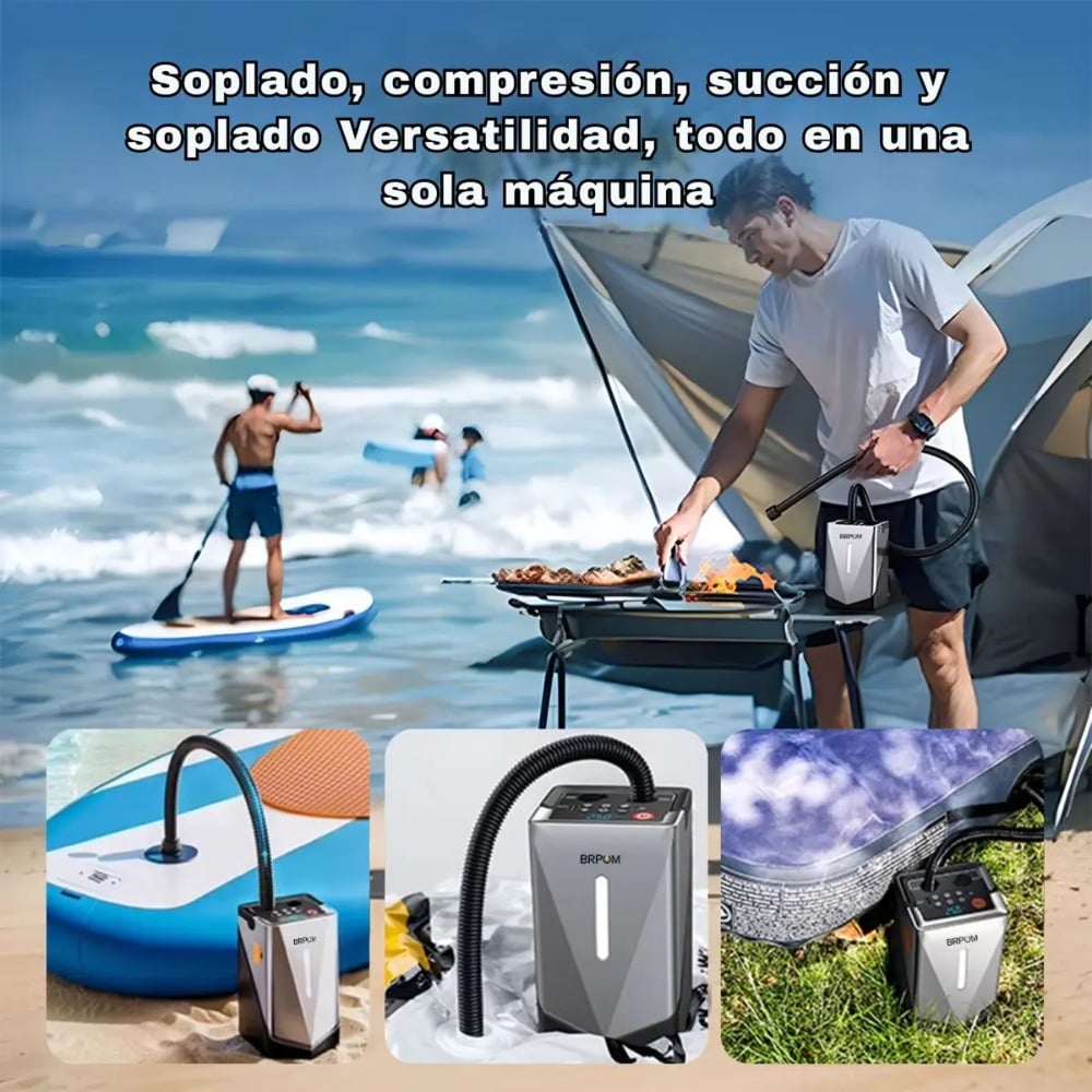 ARRANCADOR DE BATERÍA DE AUTO PORTÁTIL, COMPRESOR E INFLADOR - 7